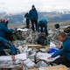 There are hundreds of finds on some of the sites. Packing of finds after one day’s survey. Photo: Johan Wildhagen/Palookaville